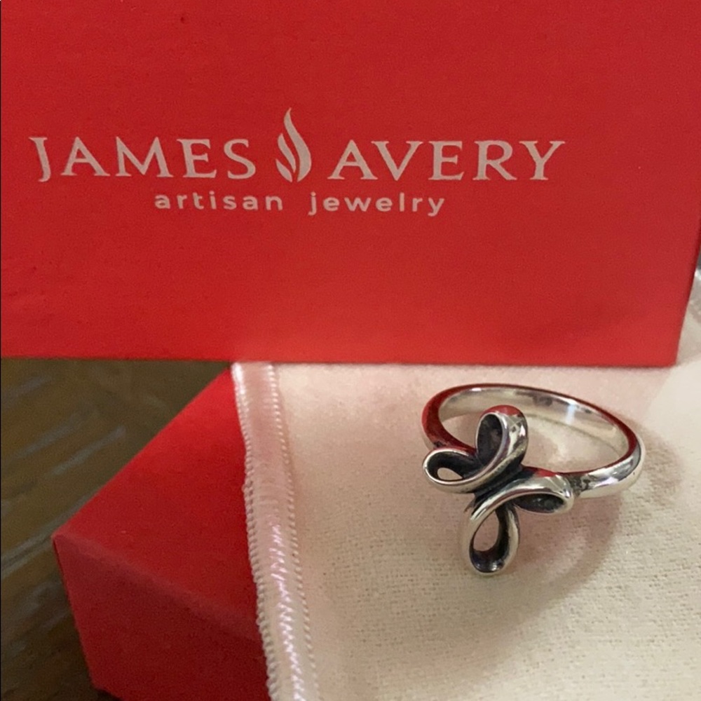 Eternal Ribbon cross ring James Avery